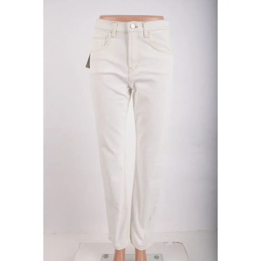 Massimo Dutti Womens Jeans denim US 4 EU 36 White Straight Fit NWT